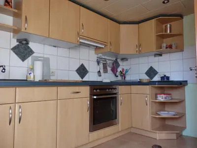 Küche/Küchenzeile in der Unterkunft Wohnung Kronacher