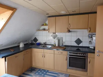 Küche/Küchenzeile in der Unterkunft Wohnung Kronacher