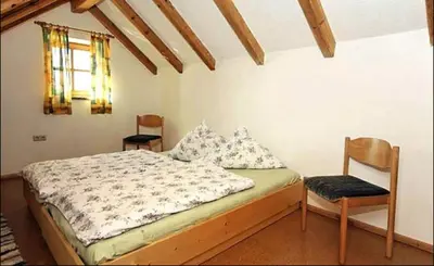 Ein Bett oder Betten in einem Zimmer der Unterkunft Gasthof-Pension Kesslsimerhof