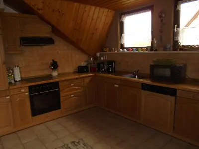Küche/Küchenzeile in der Unterkunft Ferienwohnung Haus Monika