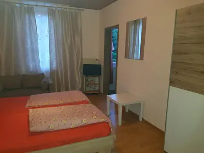 Ein Bett oder Betten in einem Zimmer der Unterkunft Pension-Puttlachtal
