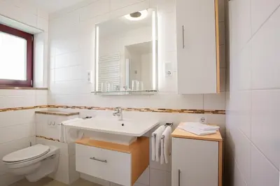 Ein Badezimmer in der Unterkunft Gästehaus Prinzregent Luitpold