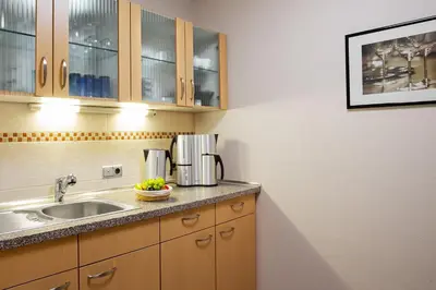 Küche/Küchenzeile in der Unterkunft Gästehaus Prinzregent Luitpold