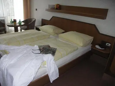 Ein Bett oder Betten in einem Zimmer der Unterkunft Pension Wölfel