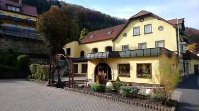 Das Gebäude in dem sich die Pension befindet