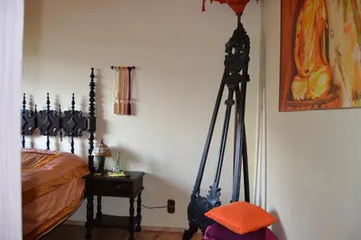 Ein Bett oder Betten in einem Zimmer der Unterkunft Pension Arietta