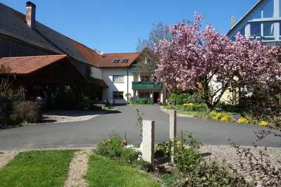 Ein Garten an der Unterkunft Fewo Breitenlesau