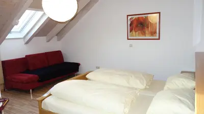 Ein Bett oder Betten in einem Zimmer der Unterkunft Fewo Breitenlesau