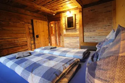 Ein Bett oder Betten in einem Zimmer der Unterkunft Fw. Aschbergblick Anno Dazumal