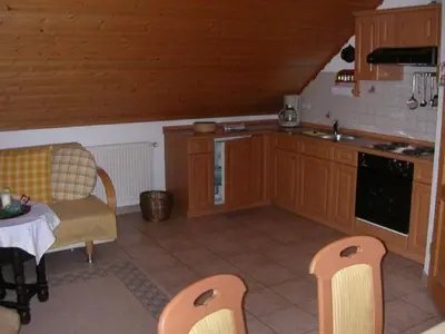 Küche/Küchenzeile in der Unterkunft Gästehaus Fichtelgebirgsblick