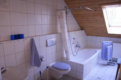 Ein Badezimmer in der Unterkunft Gästehaus Fichtelgebirgsblick