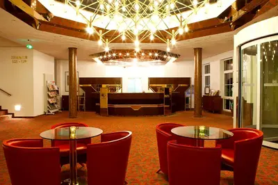 Ein Sitzbereich in der Unterkunft Hotel Schloss Schwarzenfeld