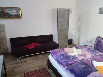 Ein Bett oder Betten in einem Zimmer der Unterkunft Am Mühlteich