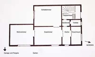 Grundriss der Unterkunft Ferienwohnung Waldstraße