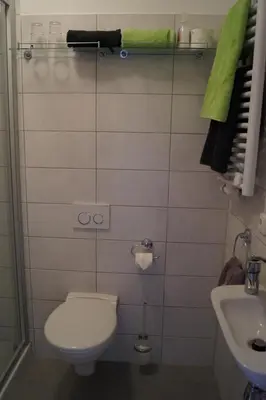 Ein Badezimmer in der Unterkunft Gästehaus am Steinwald
