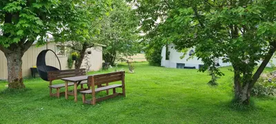 Ein Garten an der Unterkunft Ferienwohnung in Brand Finkenhöhe
