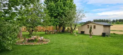 Ein Garten an der Unterkunft Ferienwohnung in Brand Finkenhöhe
