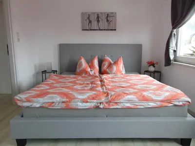 Ein Bett oder Betten in einem Zimmer der Unterkunft Apartment Engelstädter