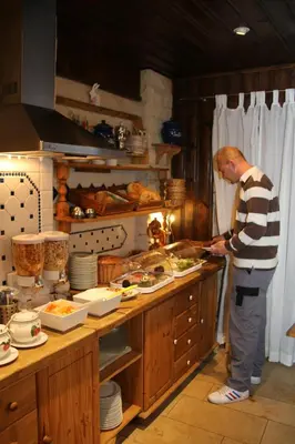 Küche/Küchenzeile in der Unterkunft Landhotel Gasthof Stern