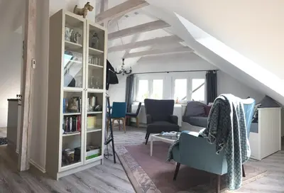 Ein Sitzbereich in der Unterkunft Apartment Götterdämmerung