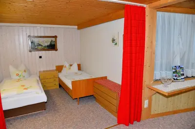 Ein Bett oder Betten in einem Zimmer der Unterkunft Pension Mausbachtal