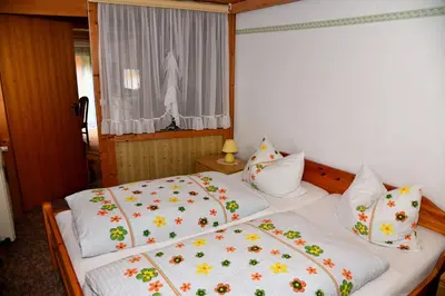 Ein Bett oder Betten in einem Zimmer der Unterkunft Pension Mausbachtal