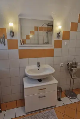 Ein Badezimmer in der Unterkunft Ferienwohnung Sendelbeck