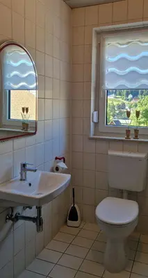 Ein Badezimmer in der Unterkunft Ferienwohnung Sendelbeck