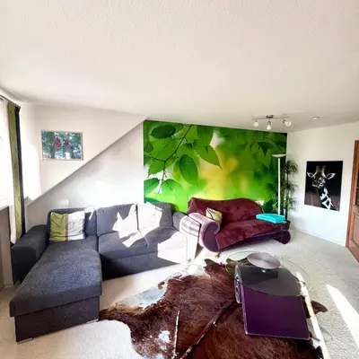 Ein Sitzbereich in der Unterkunft Ferienwohnung Jessica