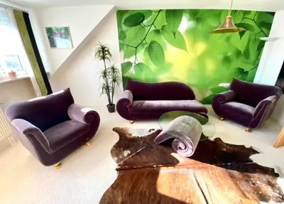 Ein Sitzbereich in der Unterkunft Ferienwohnung Jessica
