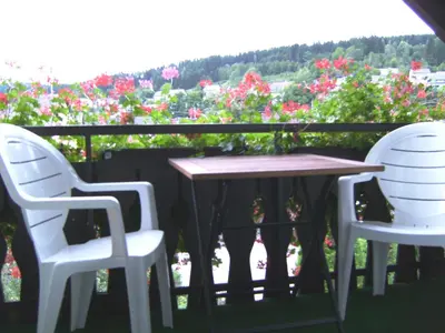 Ein Balkon oder eine Terrasse in der Unterkunft Ferienwohnungen Haus Waltraud