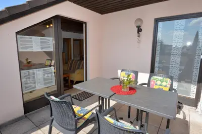 Ein Balkon oder eine Terrasse in der Unterkunft Ferienwohnung Brunner - Haus am See