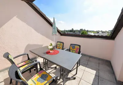 Ein Balkon oder eine Terrasse in der Unterkunft Ferienwohnung Brunner - Haus am See