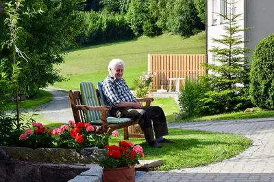 Ein Garten an der Unterkunft Ferienhof Obertennersreuth
