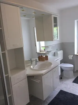 Ein Badezimmer in der Unterkunft Ferienwohnung Im Grünen