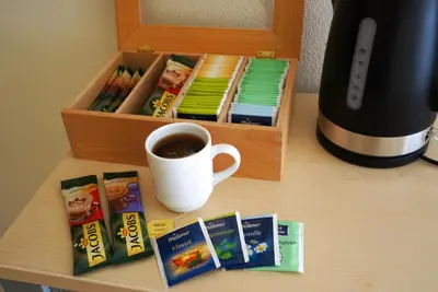 Kaffee-/Teezubehör in der Unterkunft Gasthof zum Löwen
