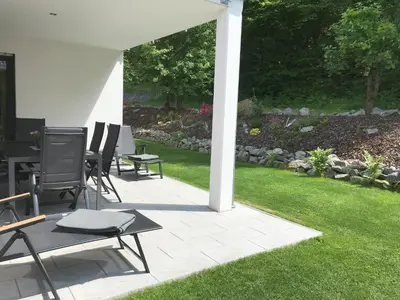Ein Garten an der Unterkunft Appartementhaus Angelika