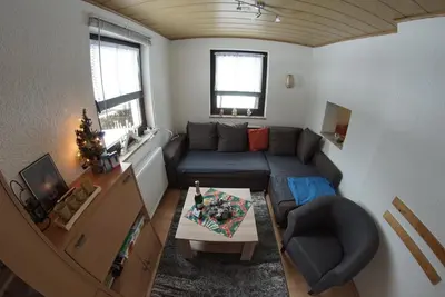 Ein Sitzbereich in der Unterkunft Ferienhaus Familie Lorenz
