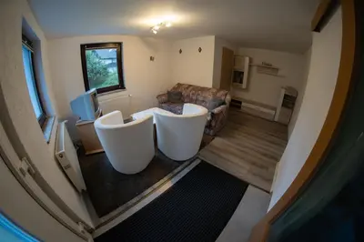 Ein Sitzbereich in der Unterkunft Ferienhaus Familie Lorenz