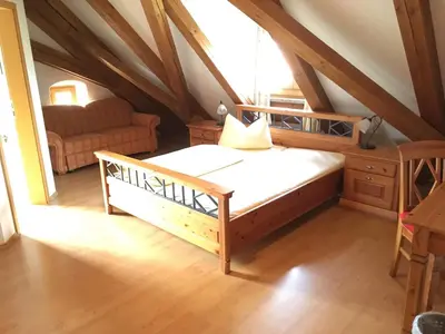 Ein Bett oder Betten in einem Zimmer der Unterkunft Alter Pfarrhof