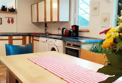 Küche/Küchenzeile in der Unterkunft Ferienwohnung Langenstadt