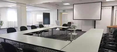 Der Geschäftsbereich oder Konferenzraum in der Unterkunft Hotel Wolfringmühle