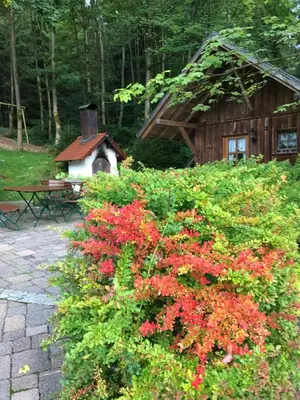 Ein Garten an der Unterkunft Landhaus Preißinger