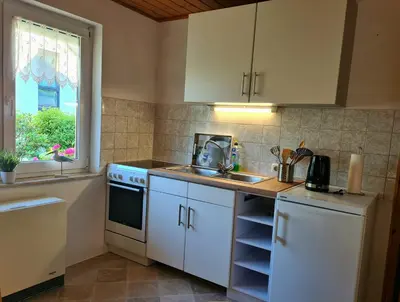 Küche/Küchenzeile in der Unterkunft Ferienhaus Am Becherberg