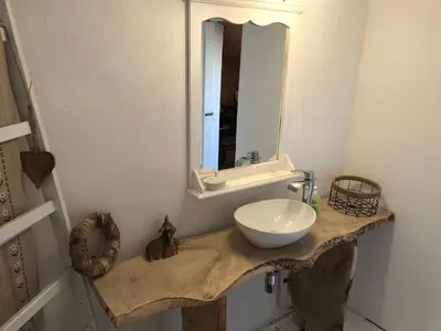 Ein Badezimmer in der Unterkunft Ferienhaus im Fichtelgebirge