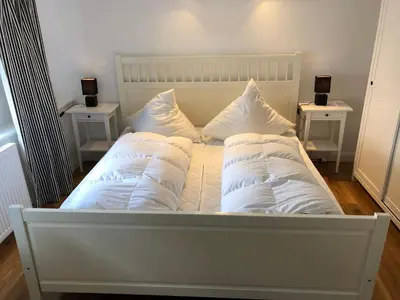 Ein Bett oder Betten in einem Zimmer der Unterkunft Ferienhaus im Fichtelgebirge