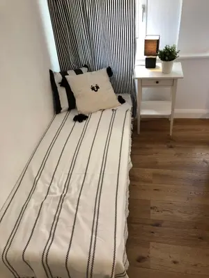 Ein Bett oder Betten in einem Zimmer der Unterkunft Ferienhaus im Fichtelgebirge