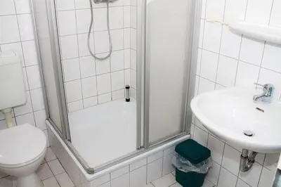 Ein Badezimmer in der Unterkunft Erzgebirgsidyll Breitenbrunn Ferienwohnung