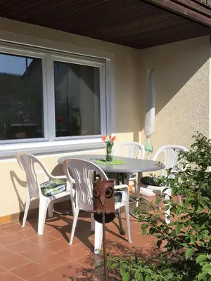 Ein Balkon oder eine Terrasse in der Unterkunft Ferienwohnung Kastl