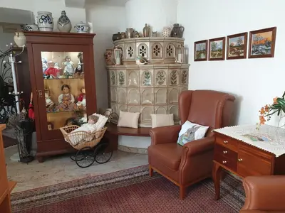 Ein Sitzbereich in der Unterkunft Haus Jutta